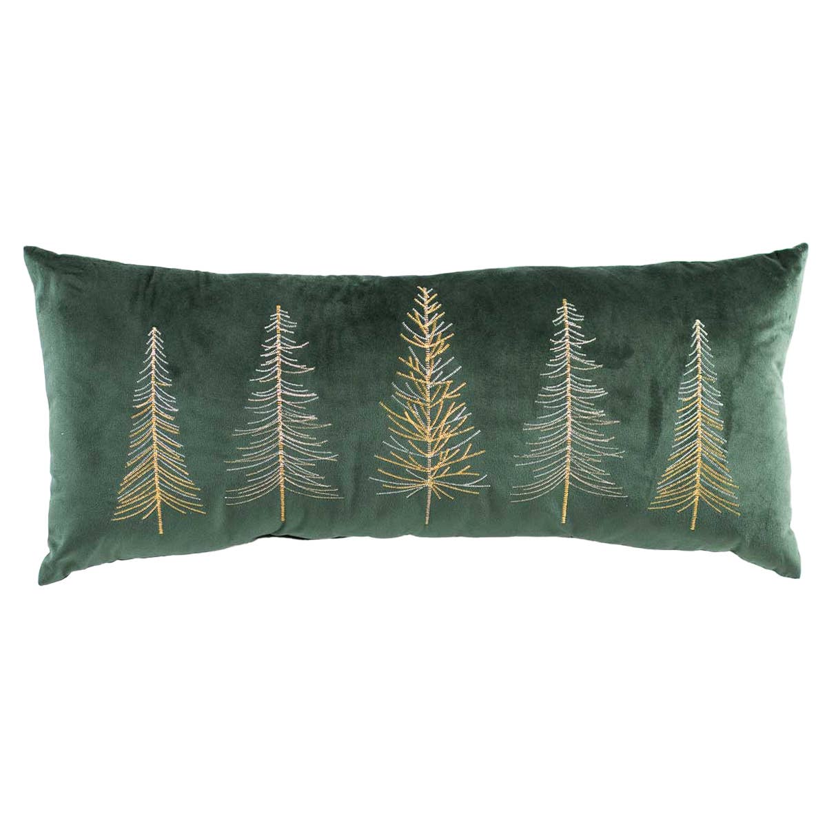 Glimmer Trees Embroidered Pillow | Holiday Throw Pillow
