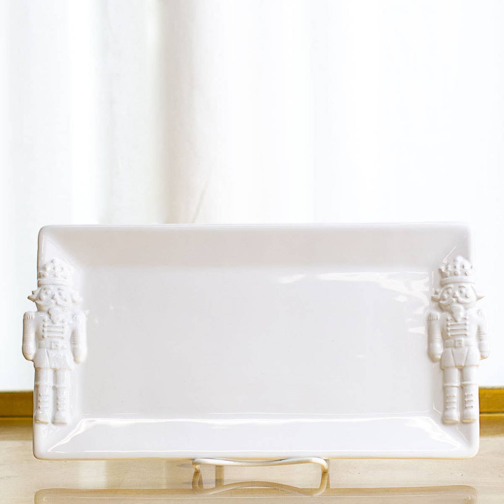 Royal Nutcracker Embossed Rectangle Platter | Christmas Serving Platter | The Royal Standard