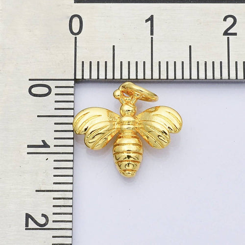 Aim Eternal - 14K Gold Filled Minimalist Bee Insect Charm | D201