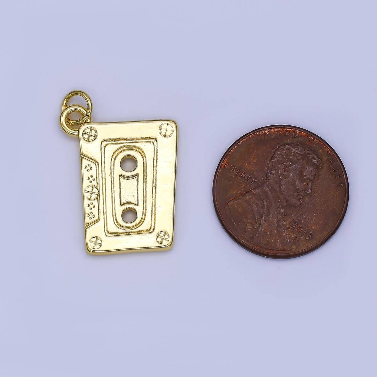 24K Gold Filled Minimalist Cassette Tape Charm
