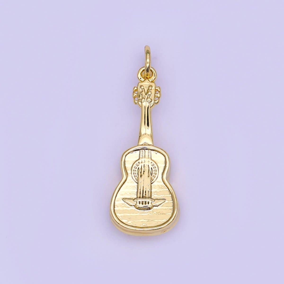 24K Gold Filled Guitar Musical Instrument Multidimensional 3D Charm | N122