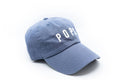 Blue cap with 'POPS' text on a white background
