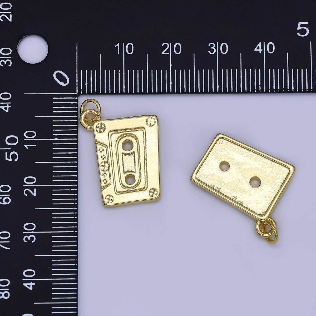 24K Gold Filled Minimalist Cassette Tape Charm