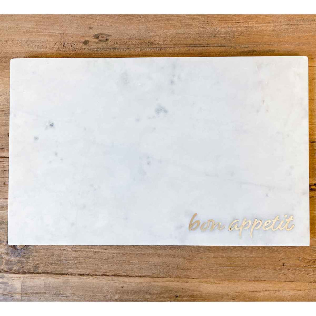 Bon Appetit Marble Serving Board | Cheese & Charcuterie Board - The Royal Standard
