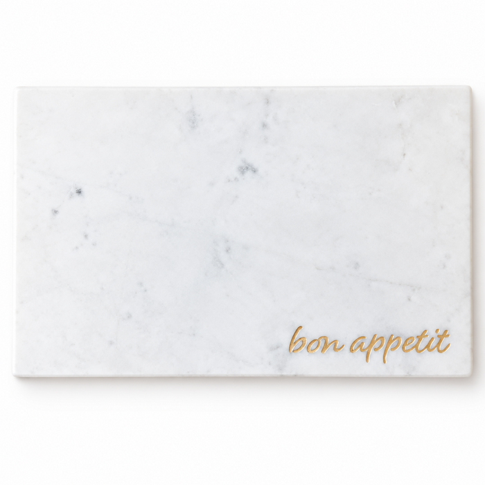 Bon Appetit Marble Serving Board | Cheese & Charcuterie Board - The Royal Standard
