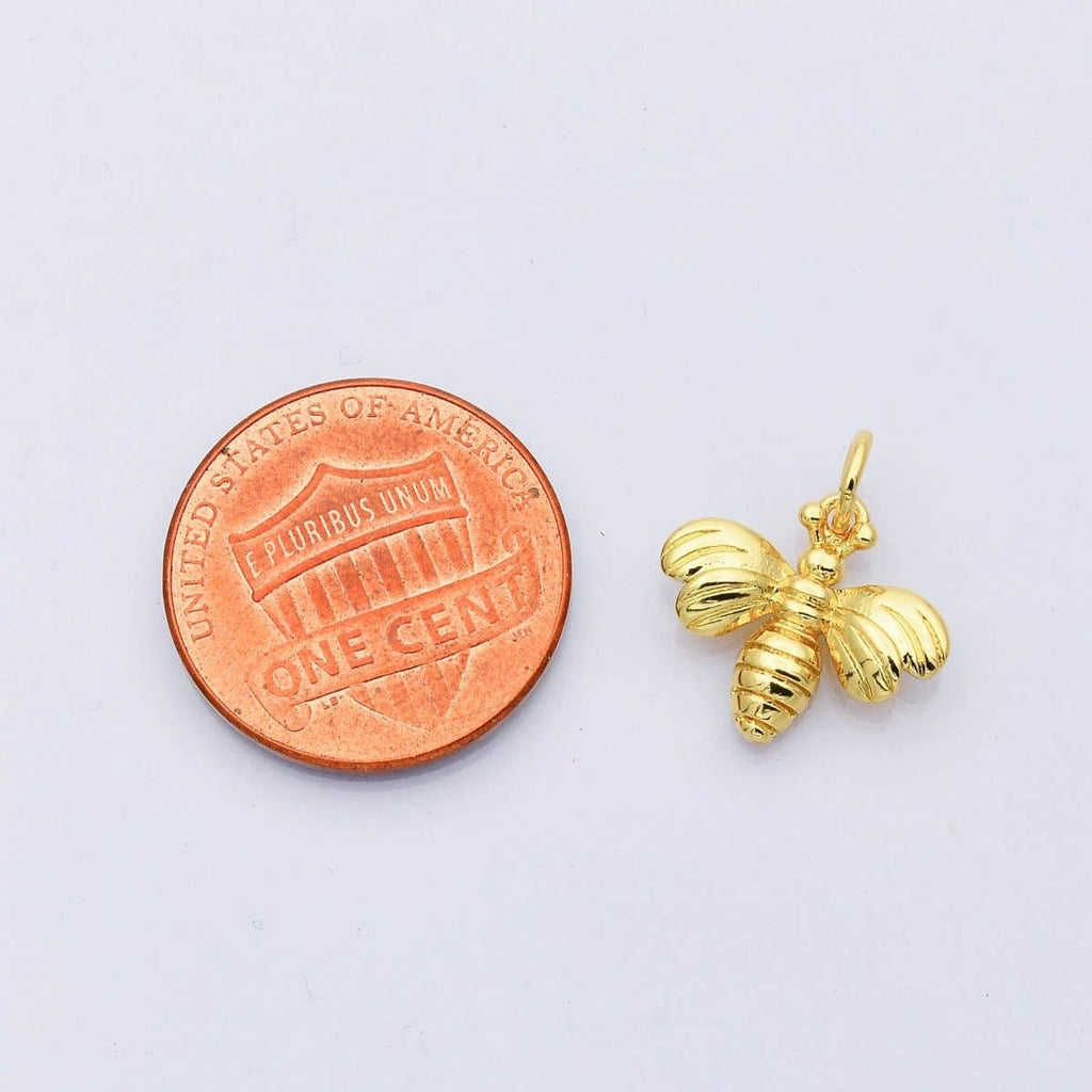 Aim Eternal - 14K Gold Filled Minimalist Bee Insect Charm | D201