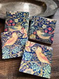 The Painted Lily - Hearth and Home Stone Coasters | Set of 4 William Morris Marble Coasters