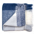 Crestland navy and white throw blanket, 50 x 60 inches