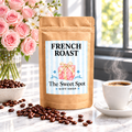French Roast Coffee - Abundant Pink Roses with Dendrobium Accents
