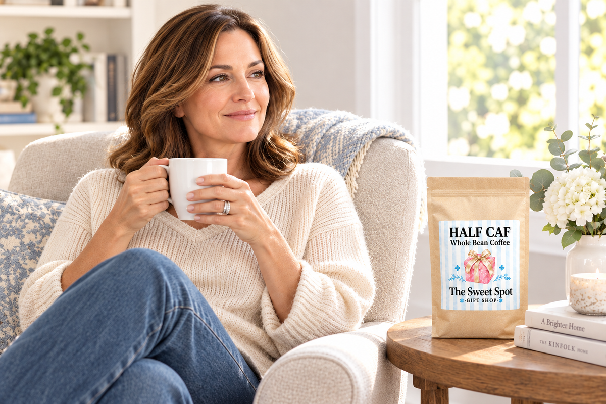 Half Caf Coffee Lifestyle — Updated Label
