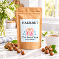 Hazelnut Flavored Coffee - Kraft Brown Bag with Hazelnuts