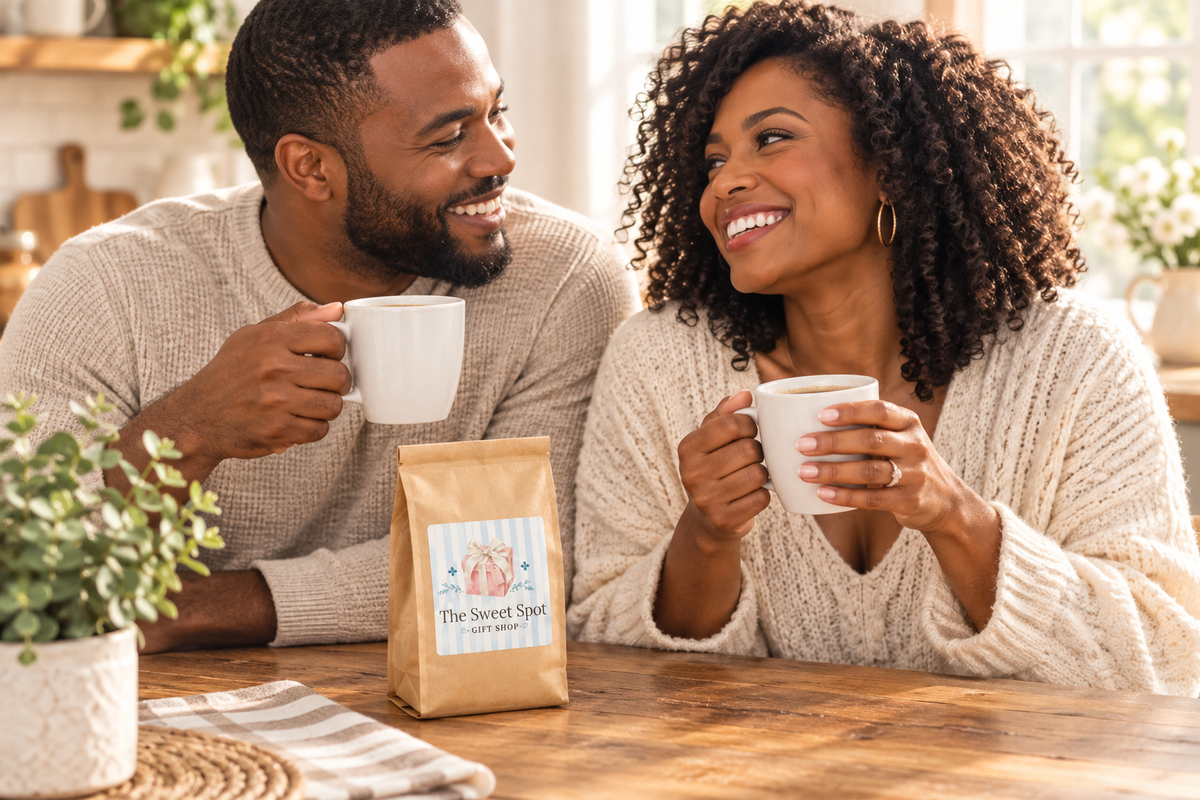 Medium Blend Coffee Lifestyle — Black Couple Small Bag
